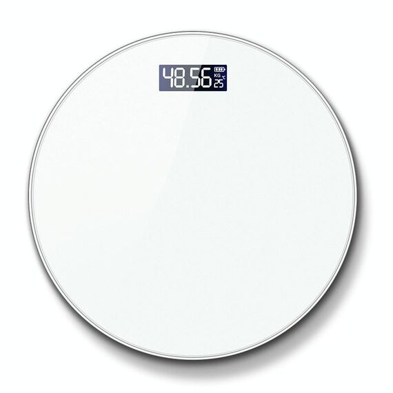 Display LCD Bilancia elettronica Scala per uso domestico Bilancia sanitaria Modello di ricarica (bianco)