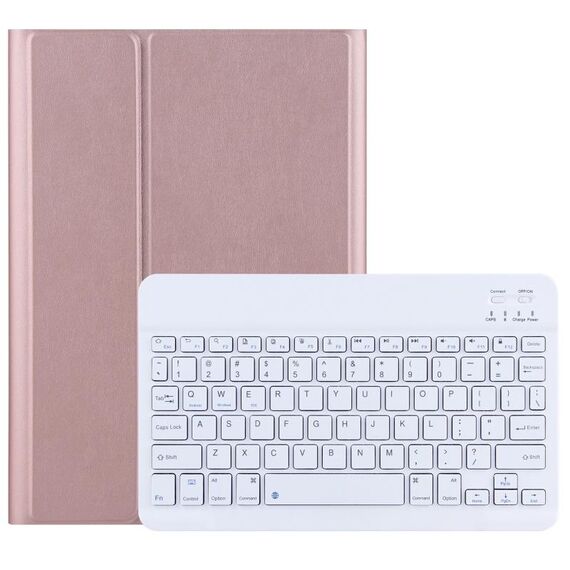 Dy-P10 2 in 1 tastiera Bluetooth rimovibile + custodia protettiva in pelle con supporto per Lenovo Smart Tab P10 (oro rosa)