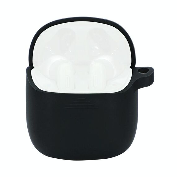 Custodia protettiva anti-caduta del silicone di colore puro auricolari senza fili per JBL TUNE 220TWS (nero)