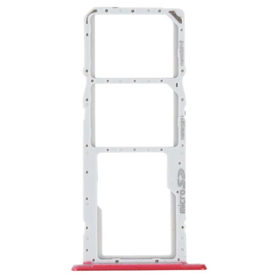 Vassoio della scheda SIM + vassoio della scheda SIM + vassoio della scheda micro SD per LG K22 LMK200Z LMK200E LMK200B LM-K200 (rosso)
