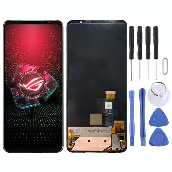 Schermo LCD originale per Asus ROG Phone 5 ZS673KS I005DA con digitalizzatore assemblaggio completo (nero)