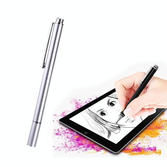 AT-21 Penna capacibile a penna con penna tattile del touch screen del telefono cellulare (argento)