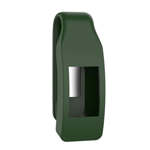 Custodia protettiva con bottone a clip in silicone per smartwatch per Fitbit Inspire / Inspire HR / Ace 2 (verde militare)