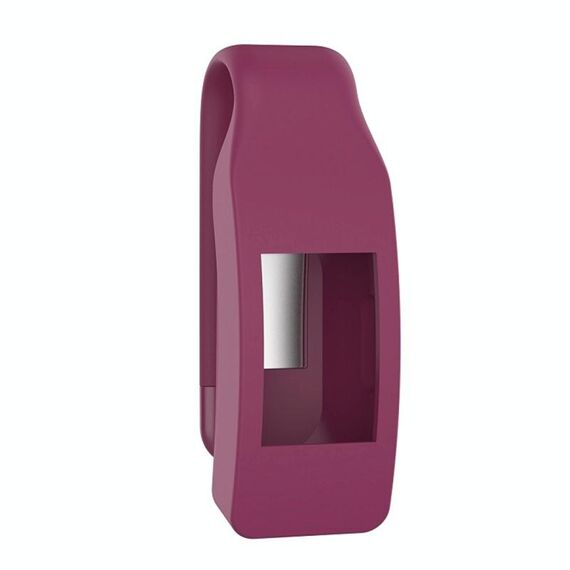Custodia protettiva con bottone a clip in silicone per smartwatch per Fitbit Inspire / Inspire HR / Ace 2 (rosso vino)
