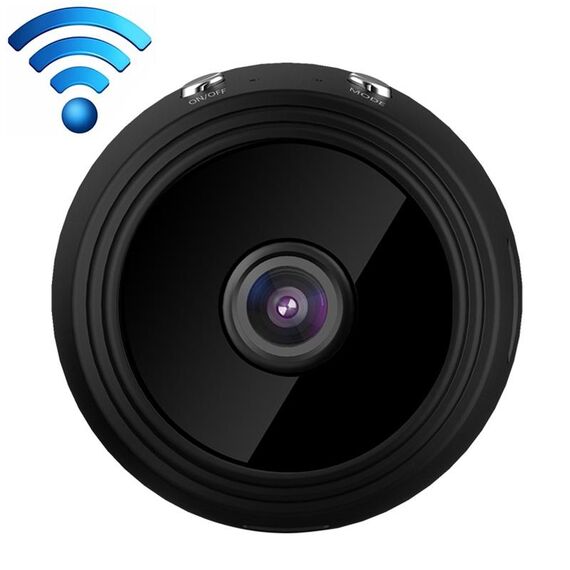 A9 + 1080P WiFi Telecamera wireless WiFi, supporto visione notturna e rilevamento del movimento e scheda TF, Broadcom Bluetooth Solution (Nero)