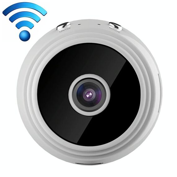 A9 + 1080P WiFi Telecamera wireless remota, supporto visione notturno e rilevamento del movimento e scheda TF, soluzione Broadcom Bluetooth (bianco)
