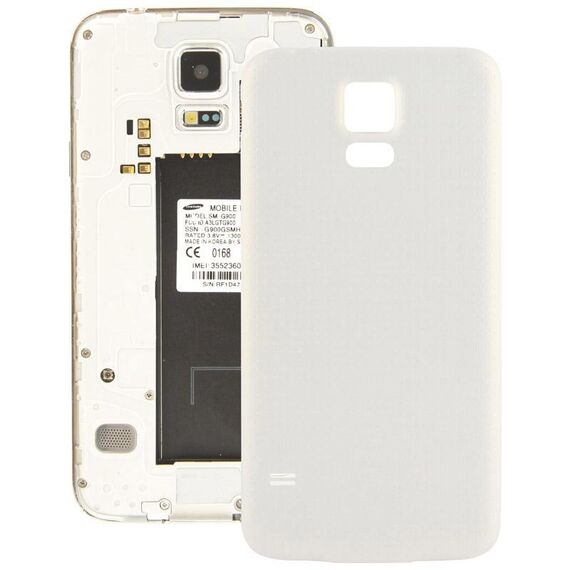Cover posteriore di alta qualità per Galaxy S5 / G900 (bianca)