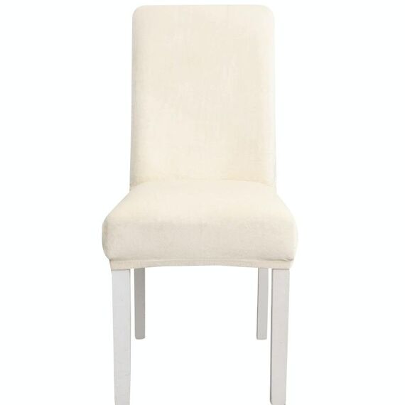 Fodera per sedia semi-interna in velluto ispessimento semplice, morbido, ad alta elasticità, per hotel (Beige)