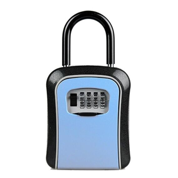 Scatola di sicurezza per scatola di sicurezza con gancio per serratura con password per auto Scatola di sicurezza senza installazione (blu)