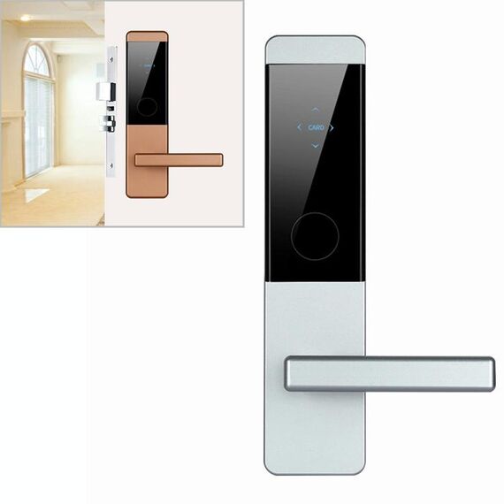 DPY-5634 Serratura elettronica per porta con serratura a induzione magnetica per hotel IC (argento)