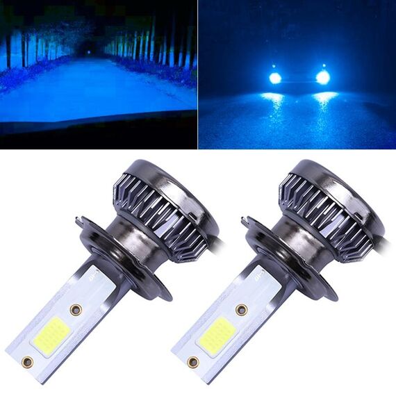 2 PCS H7 DC9-36V / 36W / 8000K / 6000LM IP68 Mini COB per auto / moto LED Lampade per fari / Fendinebbia (Luce blu ghiaccio)