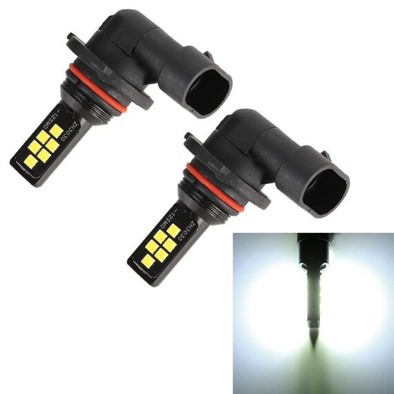 2 PCS 9006 DC9-16V / 3.5W / 6000K / 320LM Fendinebbia per auto 12LED Lampade SMD-ZH3030, con corrente costante (luce bianca)