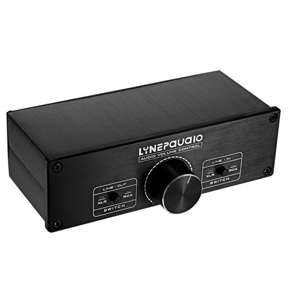 LINEPAUDIO A967 Altoparlante attivo preamplificatore passivo completamente bilanciato Controller del volume a due canali (nero)