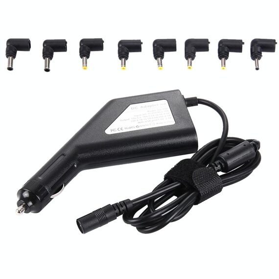 Laptop Notebook Power 90W Caricabatteria da auto universale con 8 alimentatori e 1 porta USB per Samsung, Sony, Asus, Acer, IBM, HP, Lenovo (nero)
