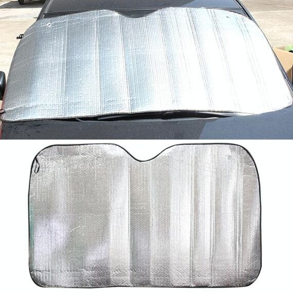Argento foglio di alluminio parasole parasole per auto parabrezza copertura blocco finestra anteriore parasole protezione UV, dimensioni: 220 x 80 cm