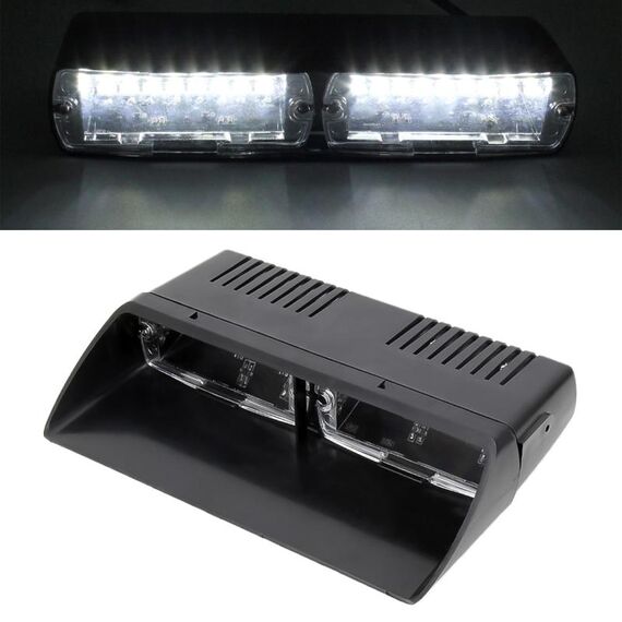 DC 12V 4.2W 16LEDs Crystal Lamp Beads Lampada di avvertimento per parabrezza per auto 18 modelli di flash (regolabile)