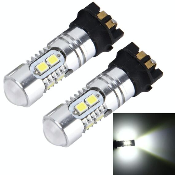 2 PCS PW24W 5W 400 LM 6000K Fendinebbia per auto con 10 LED SMD-2835, DC 12V (luce bianca)