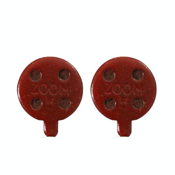 2 pastiglie per disco freno in metallo universali per bici e skateboard (rosso)