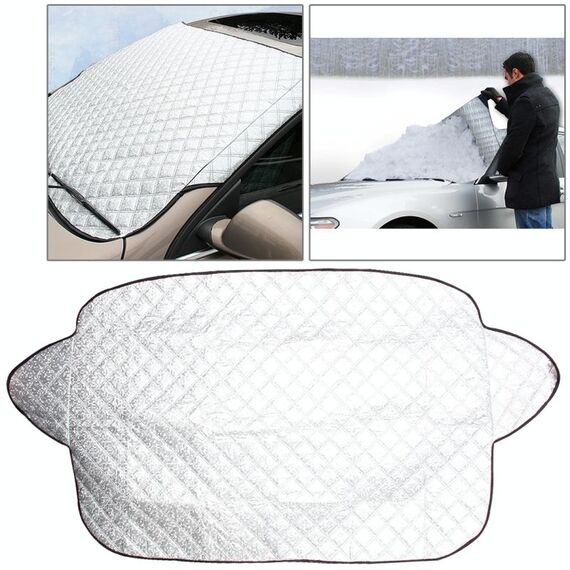 Pellicola in alluminio per auto con protezione solare antigelo per parabrezza, dimensioni: 147 × 100 cm