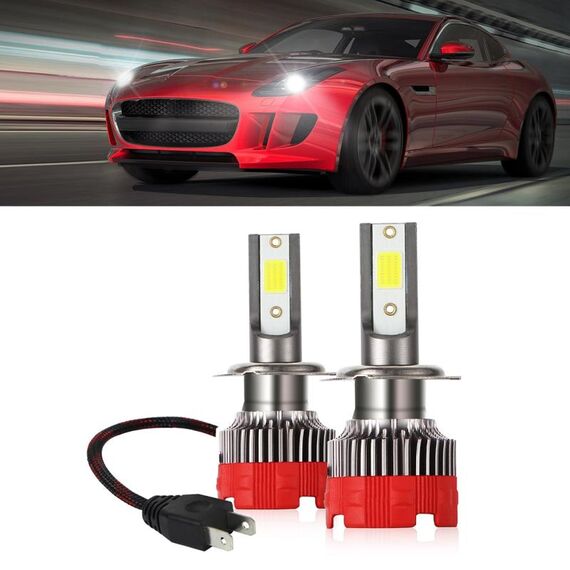 2 PCS EV18 H7 DC9-30V 20W 6000K 2500LM Lampade per fari a LED per auto