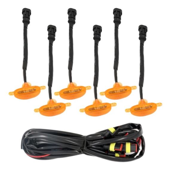Spia della griglia anteriore DC12V / 6W 6 in 1 per Ford Raptor F150 2017-2019 (giallo)