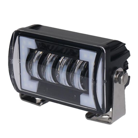 4.76 pollici 24W DC 12-24V 1800LM IP67 Luci di lavoro per auto / Luci per paraurti anteriore / Luci sul tetto, con supporto