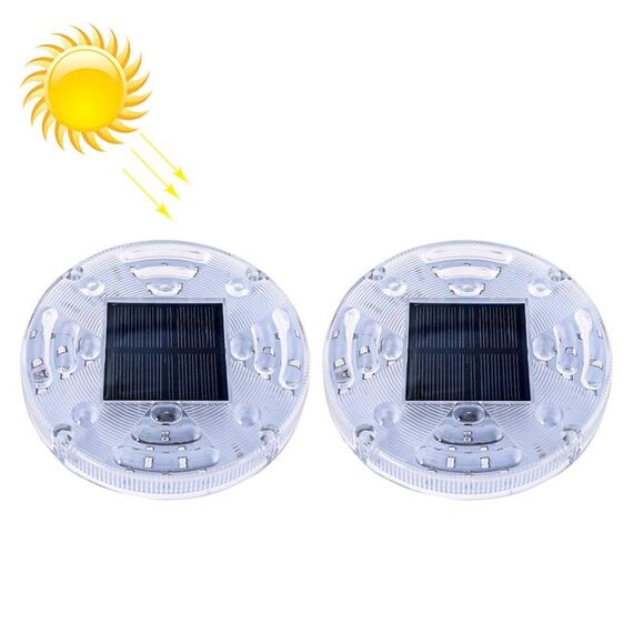 2 luci lampeggianti solari a LED per auto con spia di avvertimento di collisione posteriore, versione con forte scossa magnetica