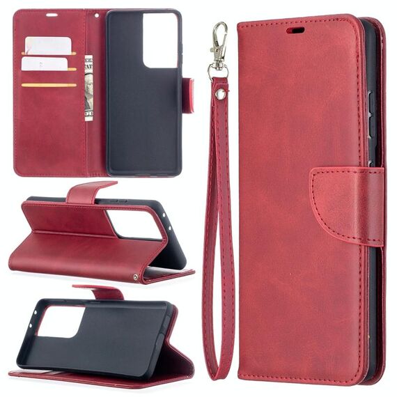 Per Samsung Galaxy S30 Ultra Pelle di agnello Texture Custodia in pelle PU con vibrazione orizzontale in colore puro con supporto, slot per schede, portafoglio e cordino