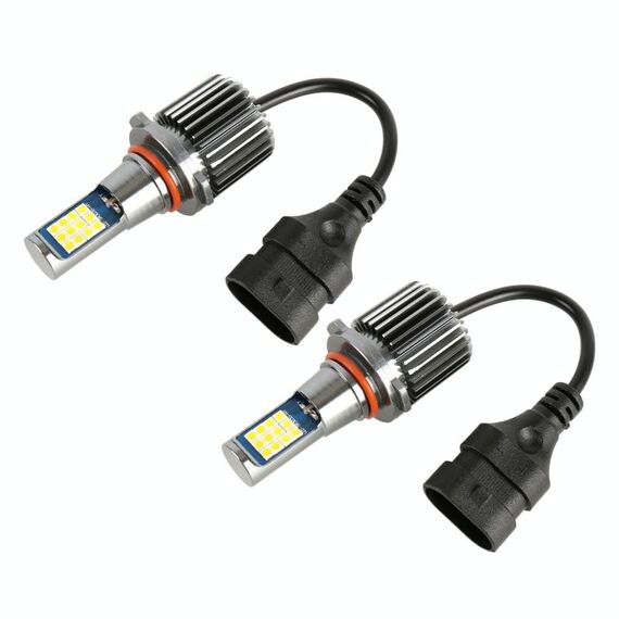 9005 2 PCS DC12-24V / 10.5W Fendinebbia per auto con 24 LED SMD-3030 e corrente costante, confezione in scatola (luce dorata)