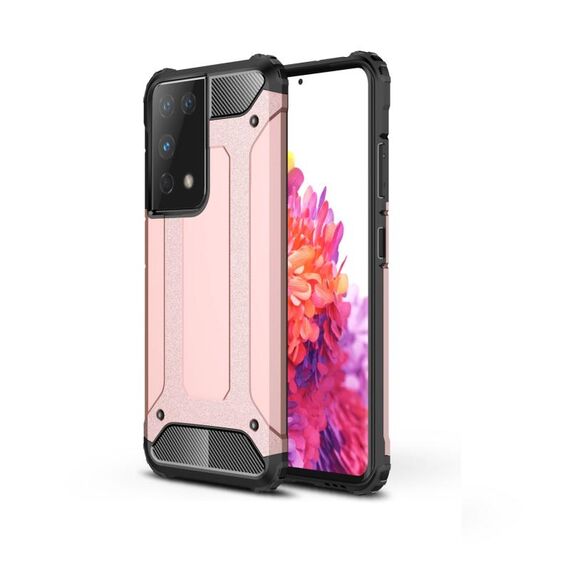 Per Samsung Galaxy S21 Ultra 5G Magic Armor Custodia combinata TPU + PC (rosa rossa)