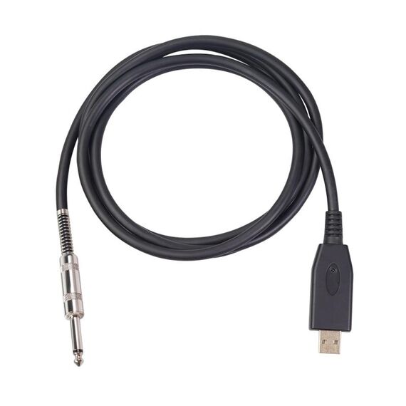 Cavo di registrazione per chitarra elettrica US48S da USB a 6,35 mm, lunghezza cavo: 2 m