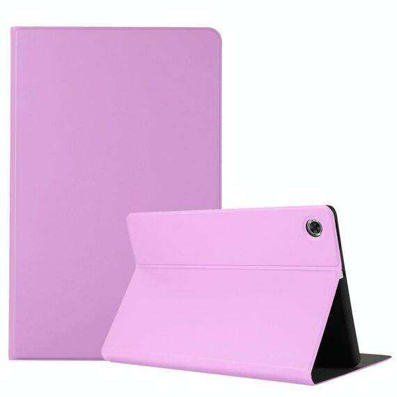 Custodia protettiva a vibrazione orizzontale in TPU per Lenovo M10 Plus Voltage Craft Texture con supporto (viola)