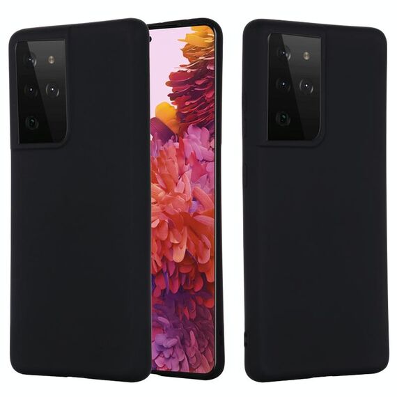 Per Samsung Galaxy S30 Custodia a copertura totale antiurto in silicone liquido ultra puro (nero)