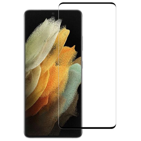 Per Samsung Galaxy S21 Ultra 5G 3D curvo bordo a schermo intero in vetro temperato (nero)
