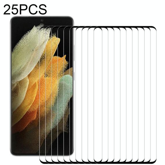 Per Samsung Galaxy S21 Ultra 5G 25 pezzi Pellicola in vetro temperato a schermo intero con bordo curvo 3D