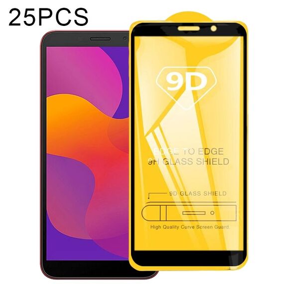 Per Huawei Honor 9S 25 PCS 9D Full Glue Pellicola in vetro temperato a schermo intero