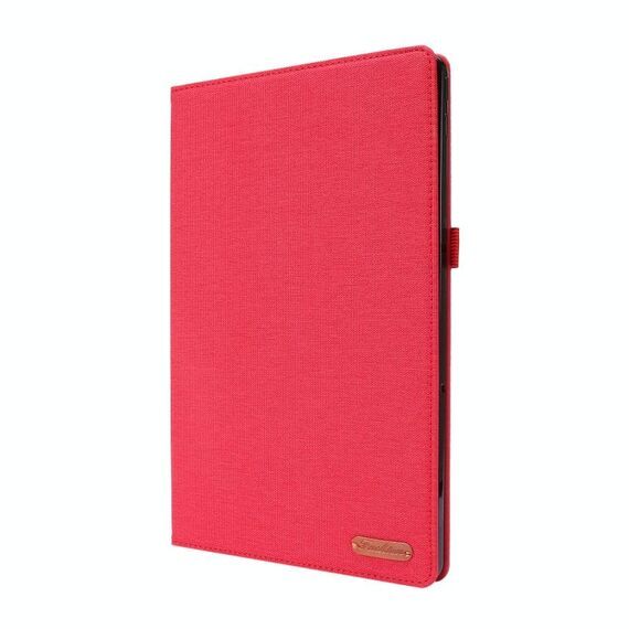 Per Lenovo Tab P11 Pro Custodia protettiva in TPU con vibrazione orizzontale + tessuto in pelle PU con clip per biglietto da visita (rosso)