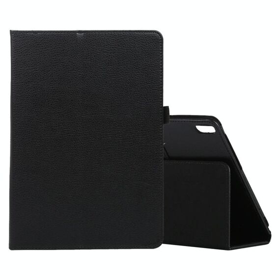 Per Lenovo Smart Tab M10 / P10 10.1 pollici Litchi Texture Custodia in pelle a vibrazione orizzontale tinta unita con supporto e slot per penna (nero)