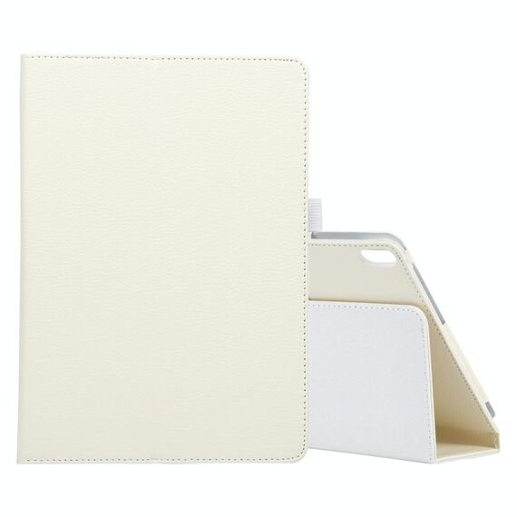 Per Lenovo Smart Tab M10 / P10 10.1 pollici Litchi Texture Custodia in pelle a vibrazione orizzontale in tinta unita con supporto e slot per penna (bianco)