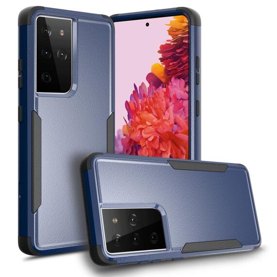 Per Samsung Galaxy S21 Ultra 5G TPU + custodia protettiva antiurto PC (Royal Blue + Black)