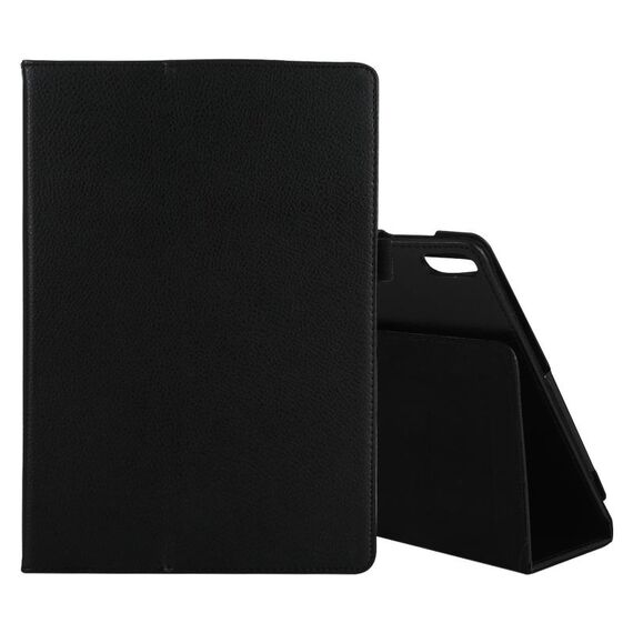 Per Lenovo TAB 4 10 PLUS (TB-X704) / TAB 4 10 (TB-X304) Custodia in pelle orizzontale orizzontale di colore solido texture con titolare e slot per penna (nero)