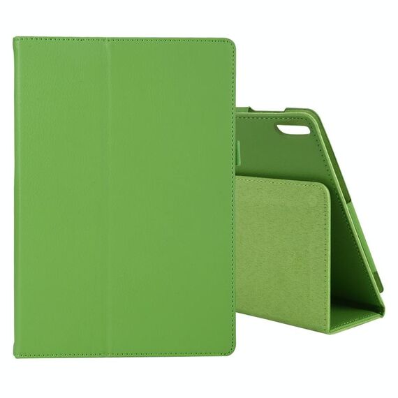 Per Lenovo TAB 4 10 PLUS (TB-X704) / TAB 4 10 (TB-X304) Custodia in pelle orizzontale orizzontale di colore solido texture con titolare e slot da penna (verde)