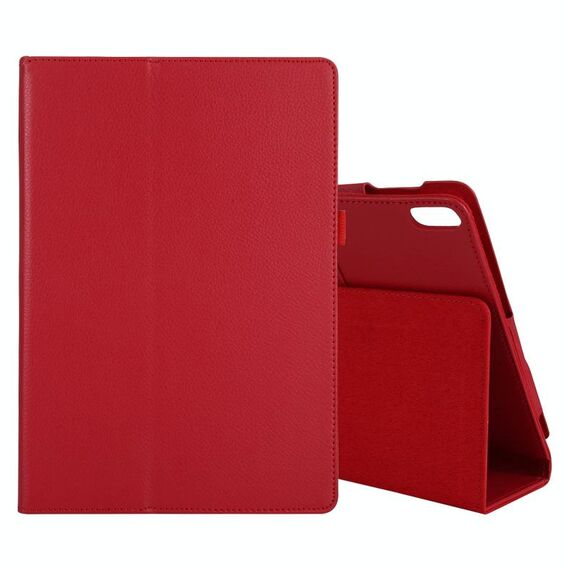 Per Lenovo TAB 4 10 PLUS (TB-X704) / TAB 4 10 (TB-X304) Litchi Texture Colore solido Colore orizzontale in pelle flip in pelle con supporto e slot a penna (rosso)
