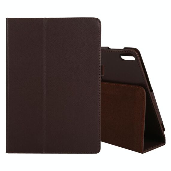 Per Lenovo TAB 4 10 PLUS (TB-X704) / TAB 4 10 (TB-X304) Custodia in pelle orizzontale orizzontale di colore solido texture con titolare e slot da penna (marrone)