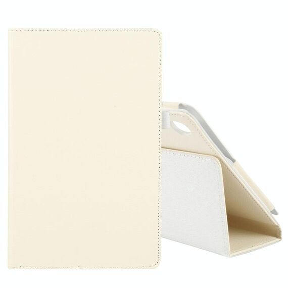 Per Lenovo Tab M10 HD Litchi Texture Colore solido Colore orizzontale in pelle flip in pelle con supporto e slot per penna (bianco)