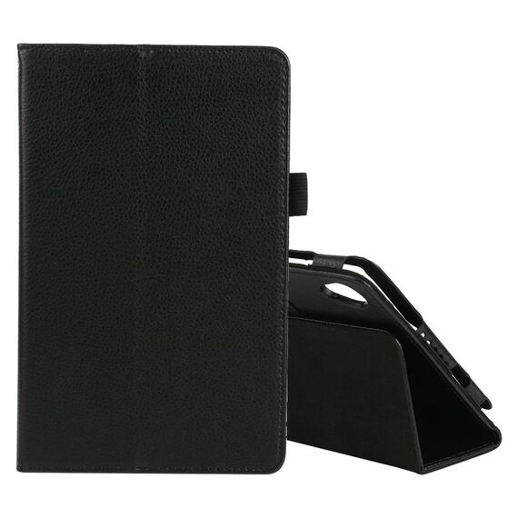 Per Lenovo Tab M8 Litchi Texture Colore solido Colore orizzontale in pelle flip con titolare e slot a penna (nero)