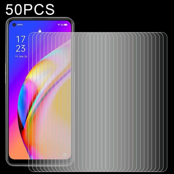 Per OPPO F19 Pro / F19 Pro + 50 PCS 0.26mm 9h 2.5D film in vetro temperato