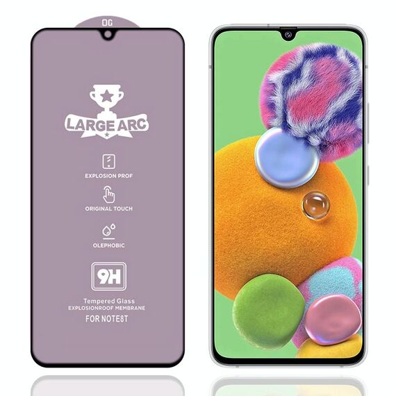 Per Samsung Galaxy A90 5G 9H HD Grande Arc High Allumina a schermo intero Pellicola in vetro temperato