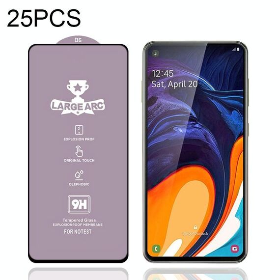 Per Samsung Galaxy A60 25 PCS 9h HD GRANDE Arc High Allumina a schermo intero Pellicola in vetro temperato