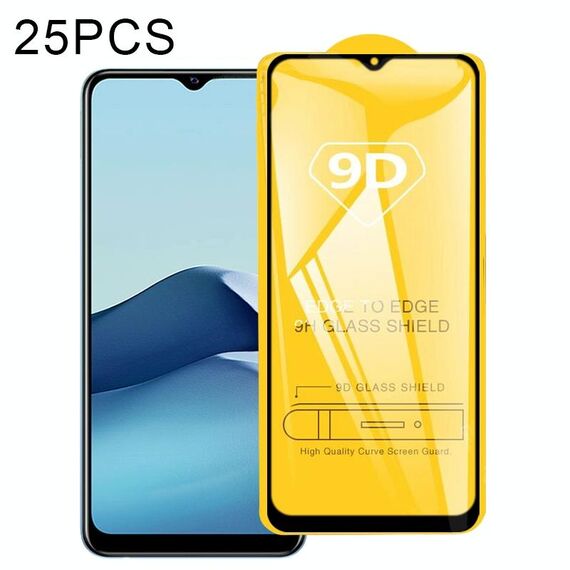 Per vivo Y20G 25 PCS 9D colla a schermo intero a schermo intero in vetro temperato